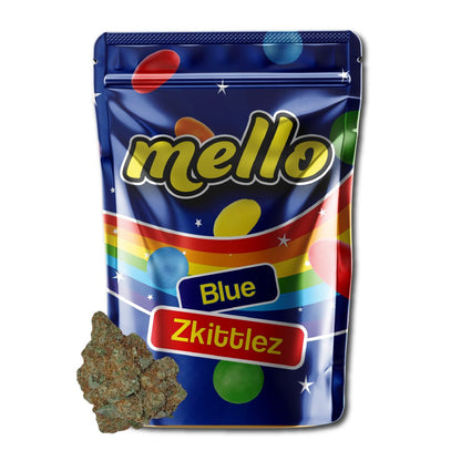 High Strength Blue Zkittlez CBD Flower 27% Indoor - Mello